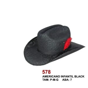 CHAPEU 578 AMERICANO BLACK INF