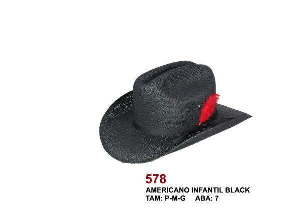 CHAPEU 578 AMERICANO BLACK INF